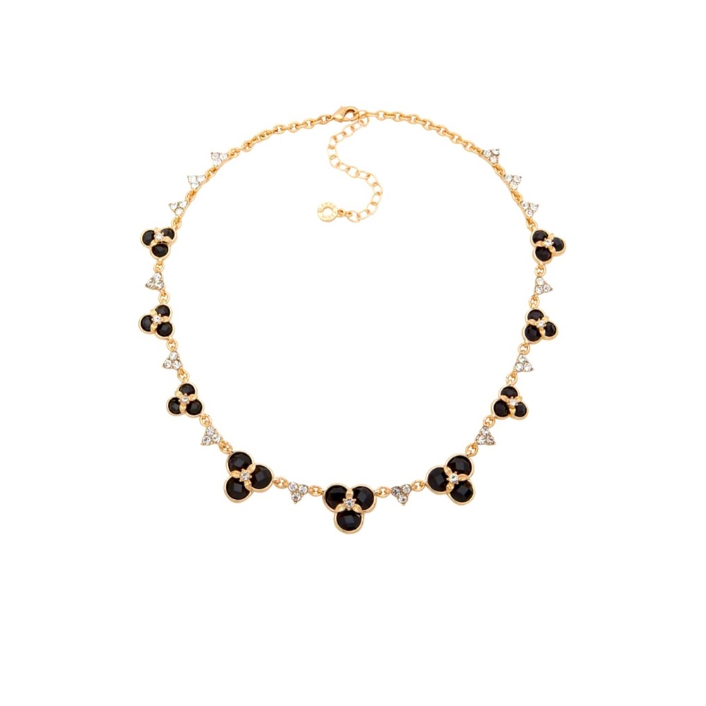 Anne Klein Women's Flower Collar Crystal Necklace Gold Tone Prom Mother of Bride